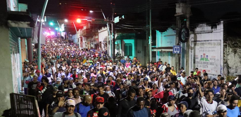 Caravana migrante parte de frontera sur del pa s con temor tras